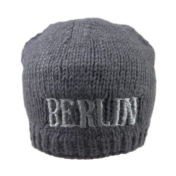 Kurze Beanie Mütze Wollmütze Berlin Logo - BIRTAMOD E-54 Mode