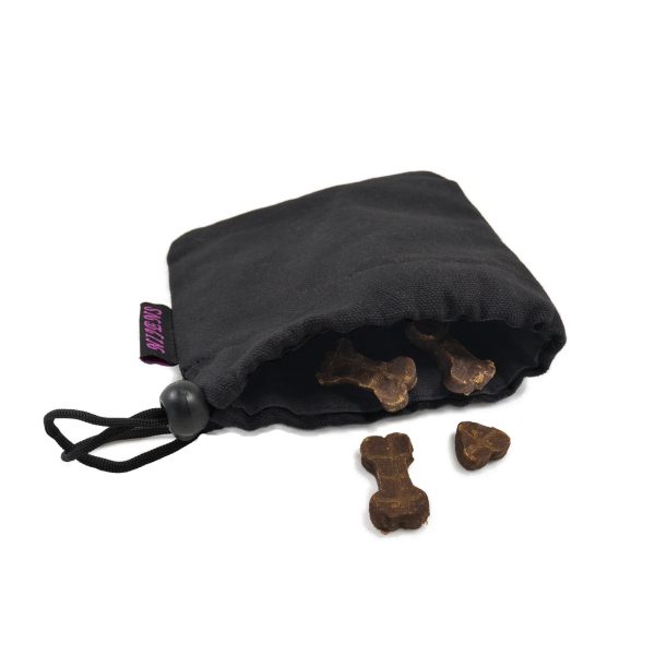 Leckerli-Beuteltasche aus Baumwoll- Canvas mit Kordelzug – Cabra Black Online-Schn?ppchen – Bild 3