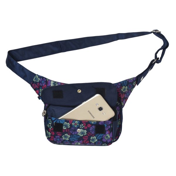 Gassi-Tasche Bauchtasche wasserabweisend - Dunkelblau  Blumen - Frankfurt 71313-F1 Im Angebot – Bild 3