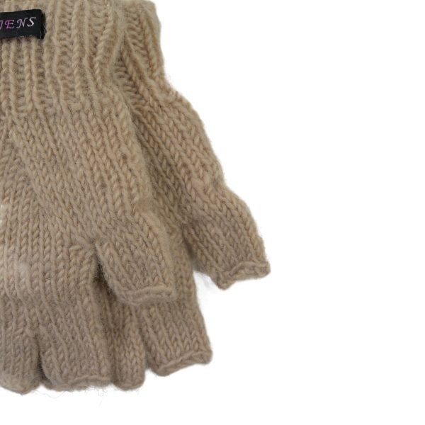Fingerlose Handschuhe aus Schurwolle Sandfarben - LAHAN 62 Zu verkaufen – Bild 3