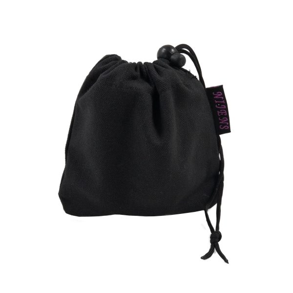 Leckerli-Beuteltasche aus Baumwoll- Canvas mit Kordelzug – Cabra Black Online-Schn?ppchen