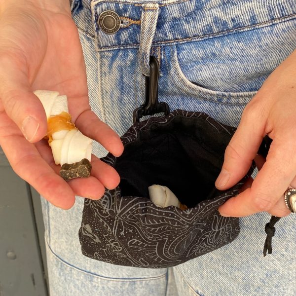 Leckerli-Beuteltasche aus Baumwoll- Canvas mit Kordelzug – Cabra 02 Mode – Bild 5