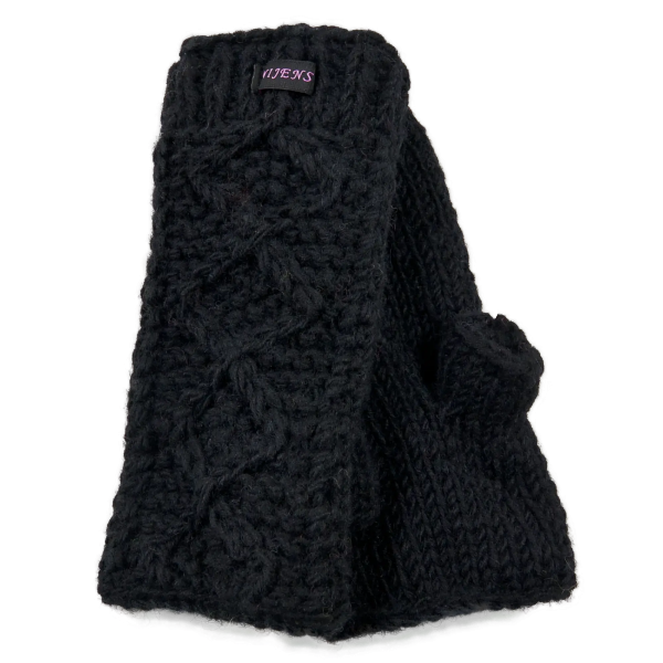Armstulpen und Pulswärmer aus Schurwolle Diamant-Muster - Noga-01 Angebot