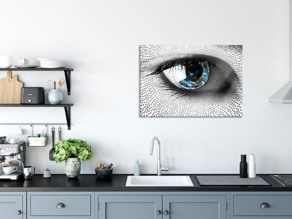 Auge mit binärem Code, Glasbild Schn?ppchen – Bild 3