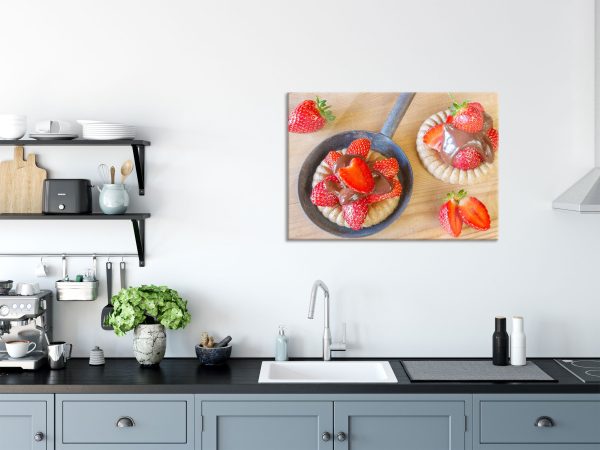 Süße Erdbeertörtchen, Glasbild Im Angebot – Bild 3