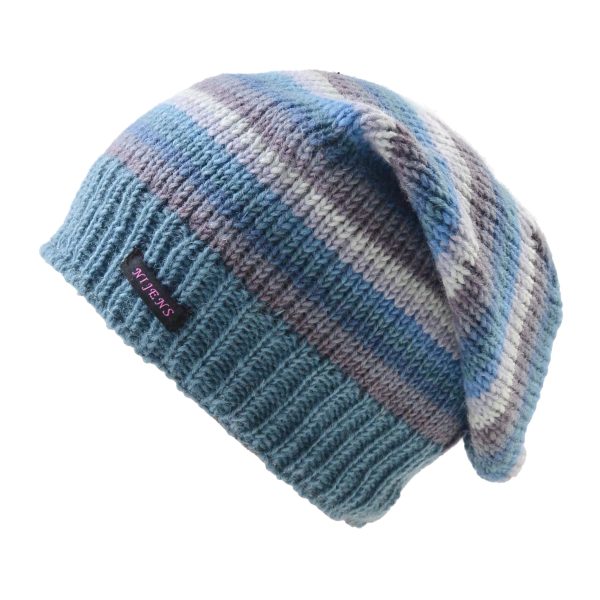Long Beanie Mütze Wollmütze aus Schurwolle Gestreift - Satti Hat  C-42 Online