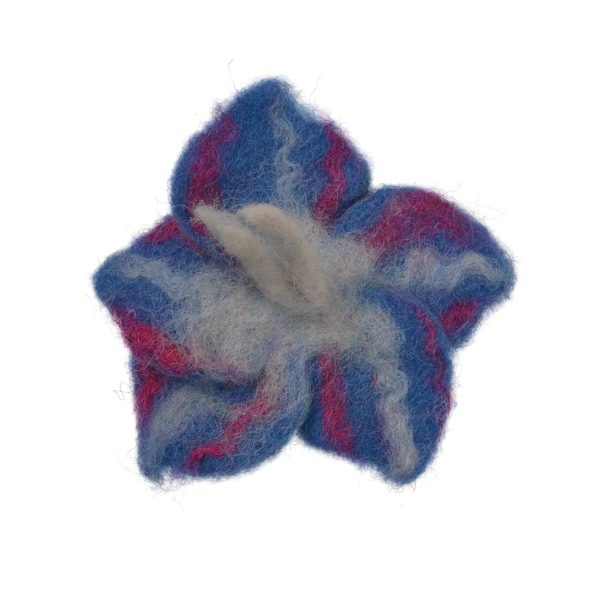 Filz Accessoires Haargummi mit gefilzter Blüte Blume 156, 163 Im Angebot