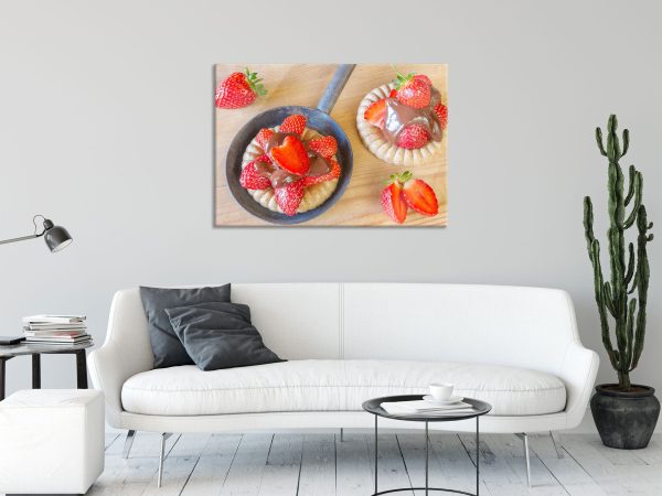 Süße Erdbeertörtchen, Glasbild Im Angebot – Bild 2