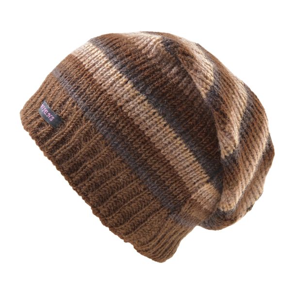 Long Beanie Mütze Wollmütze aus Schurwolle Gestreift - Satti Hat C-12 Online