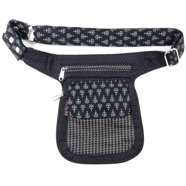 Wendbare Bauchtasche Stoff Schwarz - Saigon 339 Schn?ppchen