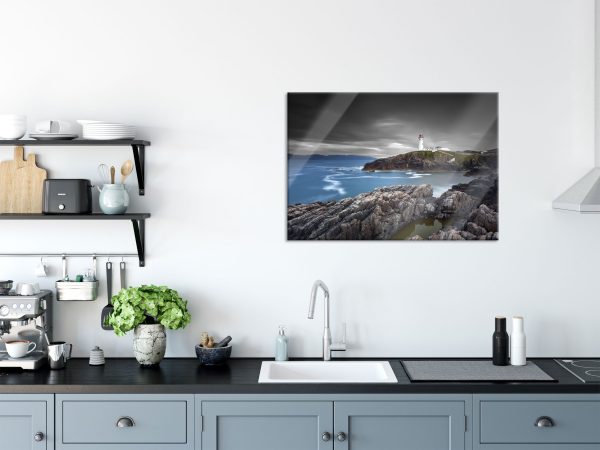 Leuchtturm an traumhaft Meer, Glasbild Online-Schn?ppchen – Bild 3