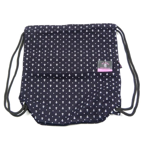 Canvas Rucksack Umhängetasche mit Ankern Muster - Peethoo Bag 027 Schn?ppchen