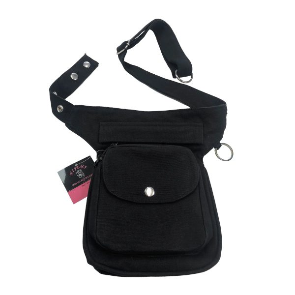 Gassi-Tasche Hüfttasche S-XXXL Canvas Schwarz - Hannover HS 7703 Im Angebot