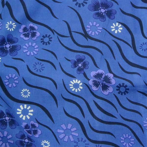 Sommerrock Viskose blaue Wellen Shalva Midi-10 Rabatt – Bild 3