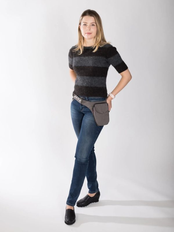 Gassi-Tasche Canvas mit Pfötchen Muster-711 NJ-Hamburg Mode – Bild 4